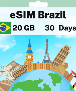 eSIM Brazil - 20 GB - 30 days