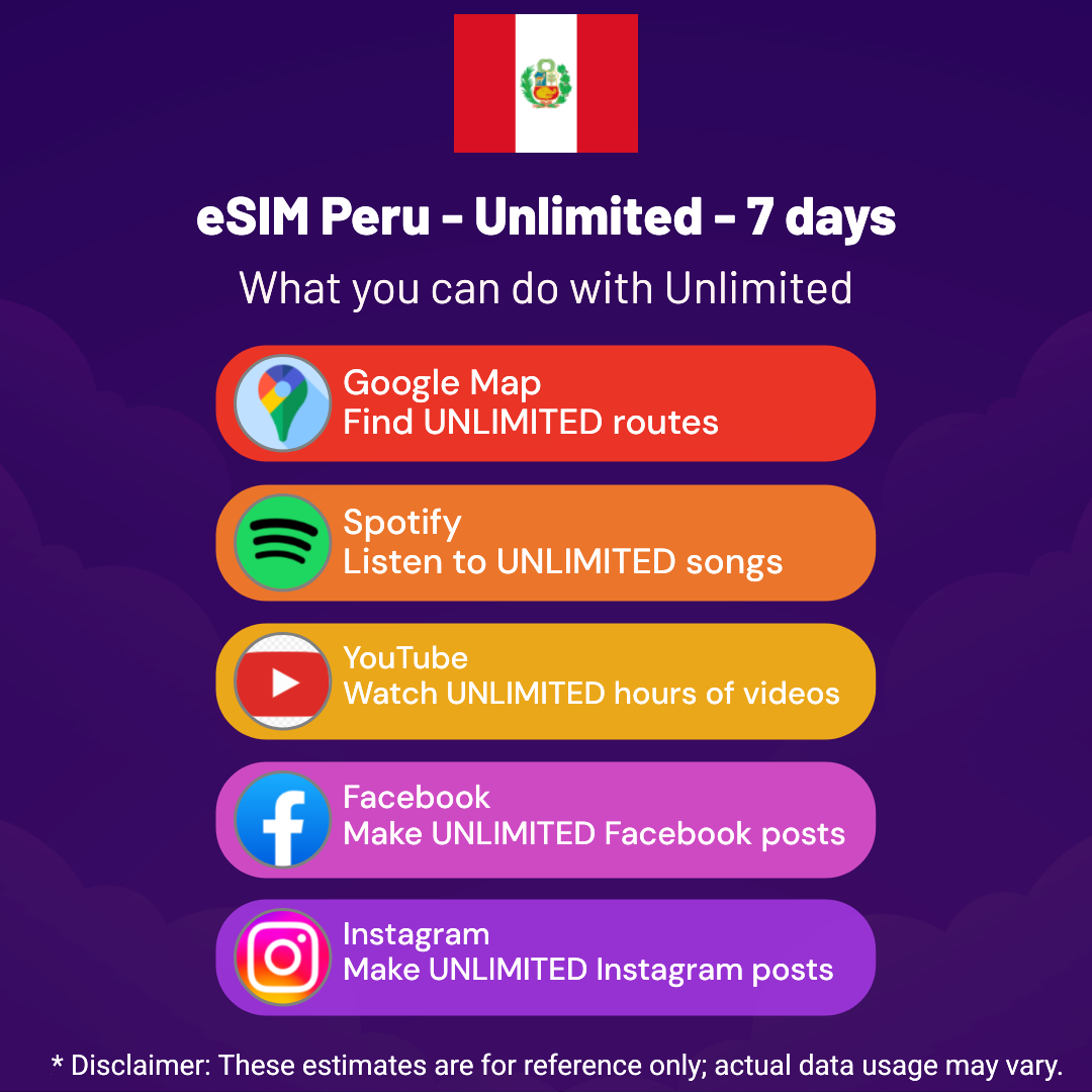 c5367479-5127-4652-8a64-7839b78ba8f7.png eSIM Peru - Unlimited - 7 days