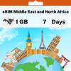 eSIM Middle East and North Africa - 1 GB - 7 days