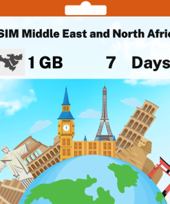 eSIM Middle East and North Africa - 1 GB - 7 days