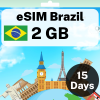 eSIM Brazil - 2 GB - 15 days