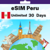 eSIM Peru - Unlimited - 30 days