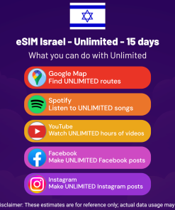 eSIM Israel - Unlimited - 15 days
