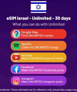 eSIM Israel - Unlimited - 30 days