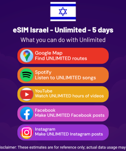 eSIM Israel - Unlimited - 5 days