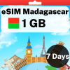 eSIM Madagascar - 1 Go - 7 jours