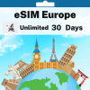 eSIM Europe - Unlimited - 30 days
