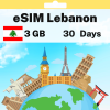 eSIM Lebanon - 3 GB - 30 days