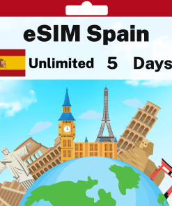 eSIM Spain - Unlimited - 5 days