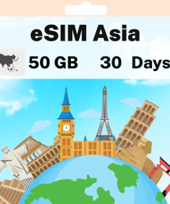 eSIM Asia - 50 GB - 30 days