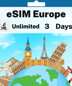 eSIM Europe - Unlimited - 3 days