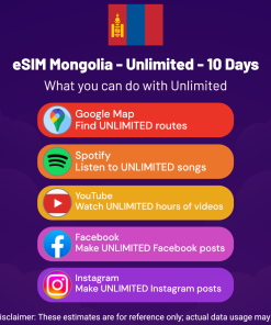 eSIM Mongolia - Unlimited - 10 days