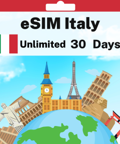 eSIM Italy - Unlimited - 30 days